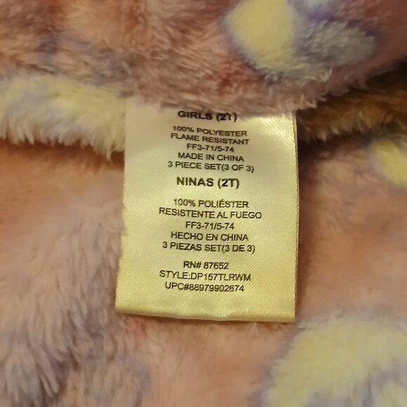 Disney Princesses Pink Girls Robe - 2T - Picture 4 of 5